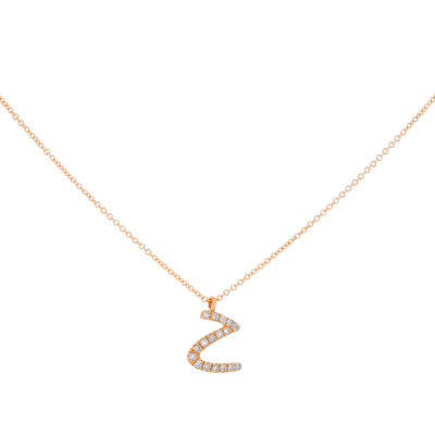 Inicial Z oro con diamantes