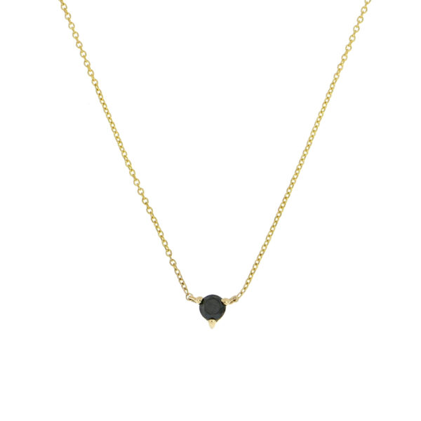 Dije oro amarillo y diamante negro.