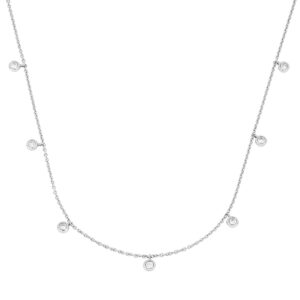 Gargantilla oro blanco y diamantes.