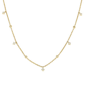 Gargantilla oro amarillo y diamantes.