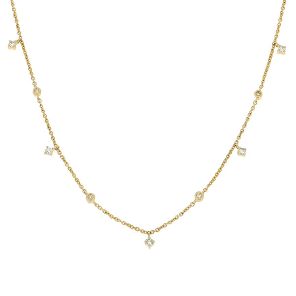 Gargantilla oro amarillo y diamantes.