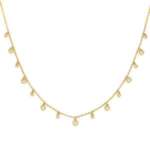 Gargantilla oro amarillo y diamantes.