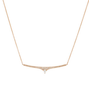 Gargantilla de oro rosa con diamantes
