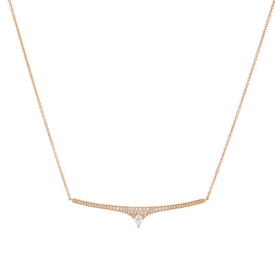 Gargantilla de oro rosa con diamantes