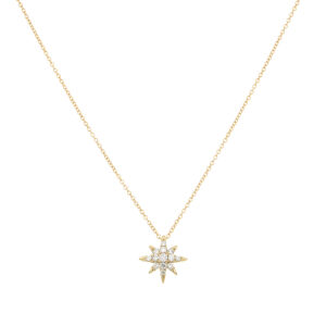 Dije estrella de oro con diamantes