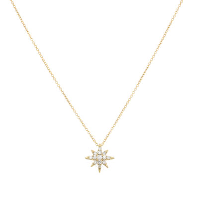 Dije estrella de oro con diamantes