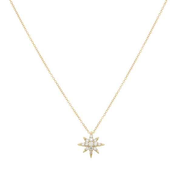 Dije estrella de oro con diamantes