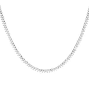 Gargantilla de oro blanco con diamantes