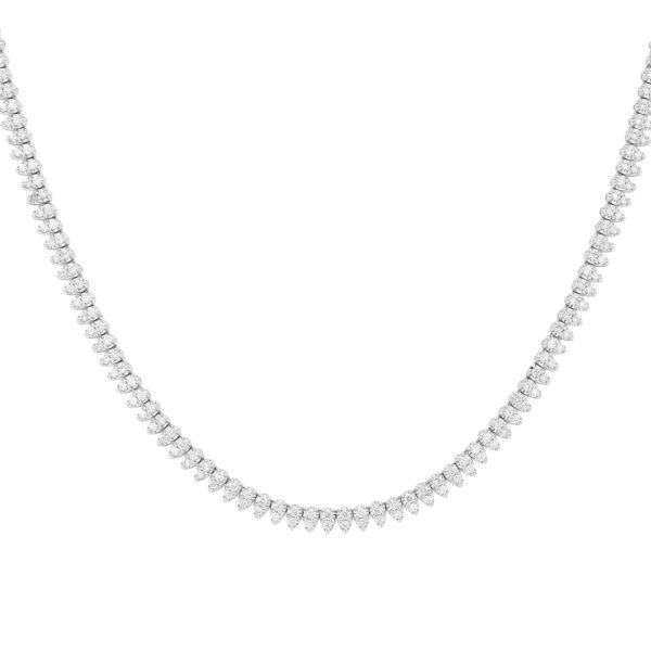 Gargantilla de oro blanco con diamantes