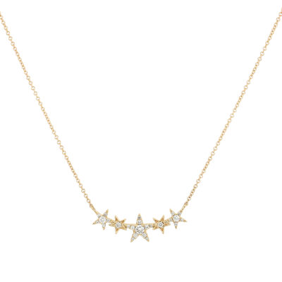 Dije estrellas de oro con diamantes