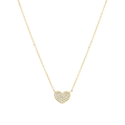 Dije corazón de oro con diamantes