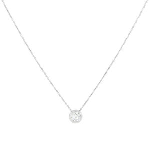 Dije de oro blanco con diamante