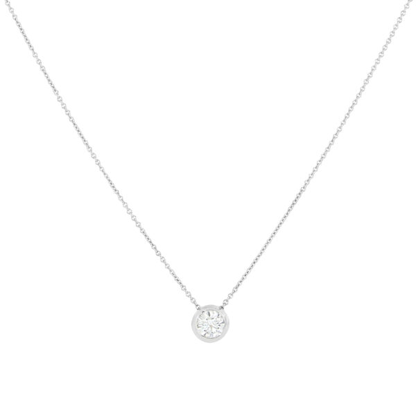 Dije de oro blanco con diamante