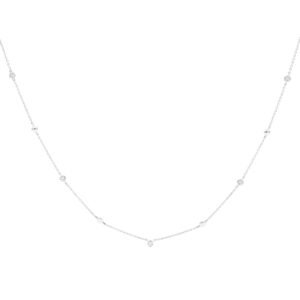 Gargantilla de oro blanco con diamantes