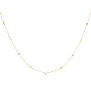 Gargantilla de oro con diamantes