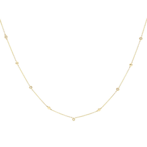 Gargantilla de oro con diamantes