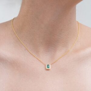 Dije de oro con esmeralda y diamantes - Imagen 2