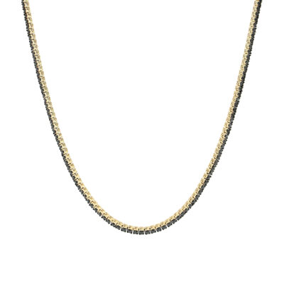 Gargantilla de oro con diamantes negros