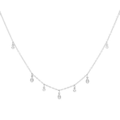 Gargantilla de oro blanco con diamantes