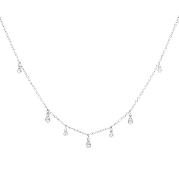 Gargantilla de oro blanco con diamantes