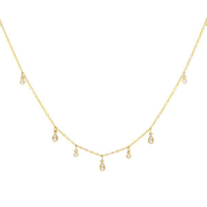Gargantilla de oro con diamantes