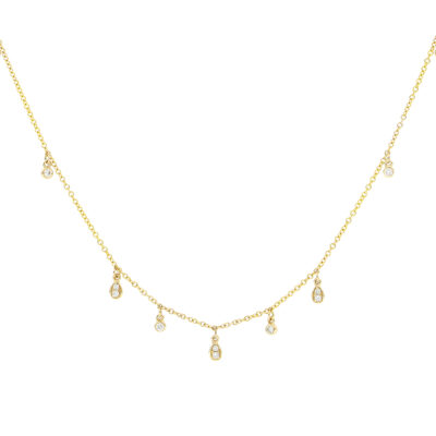 Gargantilla de oro con diamantes