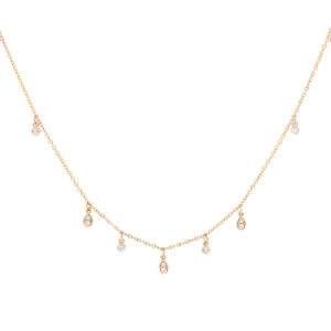 Gargantilla de oro rosa con diamantes