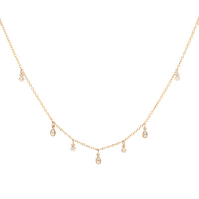 Gargantilla de oro rosa con diamantes