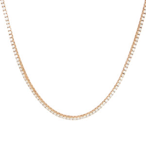 Gargantilla en oro amarillo con diamantes