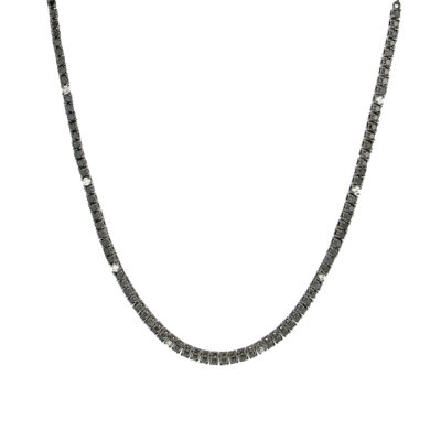 Gargantilla en oro blanco con diamantes