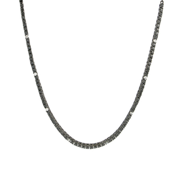 Gargantilla en oro blanco con diamantes