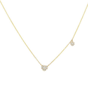 Dijes corazón de oro con diamantes
