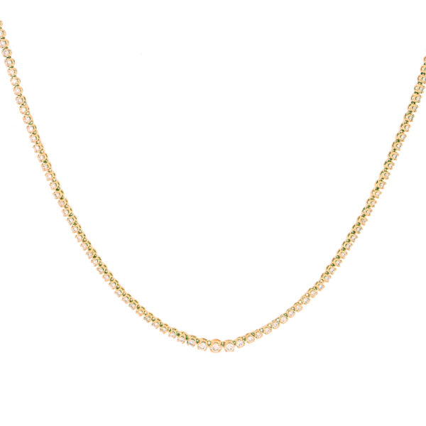 Gargantilla tenis de oro con diamantes