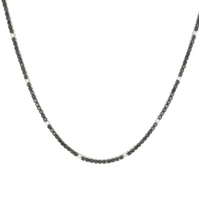 Gargantilla de oro blanco con diamantes