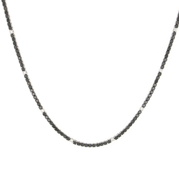 Gargantilla de oro blanco con diamantes