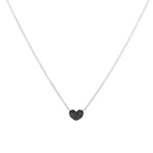 Gargantilla con dije de corazón en oro blanco