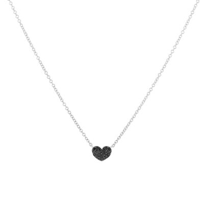 Gargantilla con dije de corazón en oro blanco