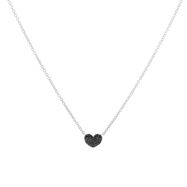 Gargantilla con dije de corazón en oro blanco
