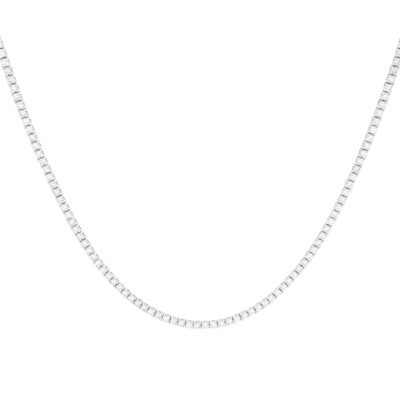 Gargantilla en oro blanco con diamantes