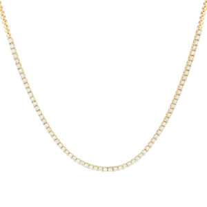 Gargantilla en oro amarillo con diamantes