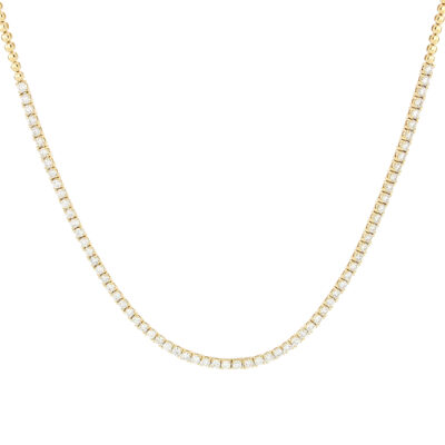 Gargantilla en oro amarillo con diamantes