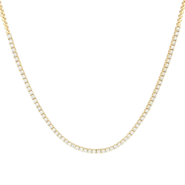 Gargantilla en oro amarillo con diamantes