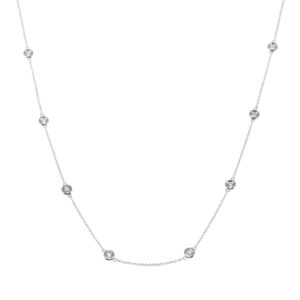 Gargantilla de oro blanco con diamantes