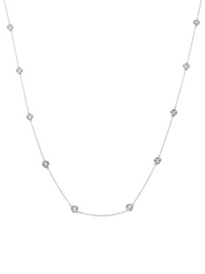 Gargantilla de oro blanco con diamantes