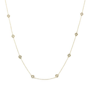 Gargantilla de oro amarillo con diamantes