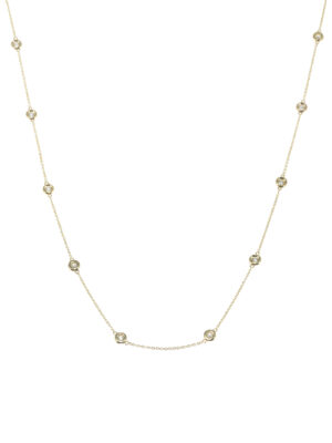 Gargantilla de oro amarillo con diamantes