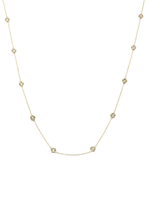 Gargantilla de oro amarillo con diamantes