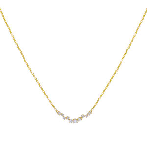 Dije arco de oro amarillo con diamantes