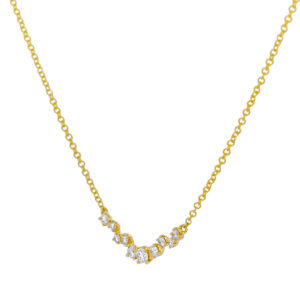 Dije arco de oro amarillo con diamantes - Imagen 2