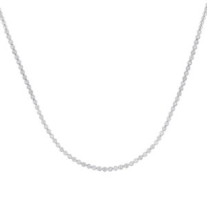 Gargantilla tennis de oro blanco con diamantes
